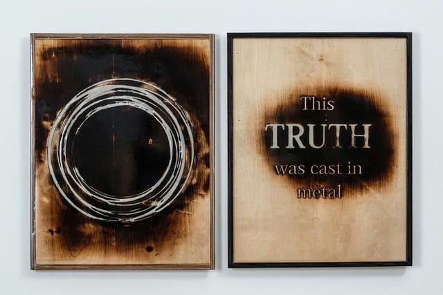 This Truth was cast in Metal ( diptych )