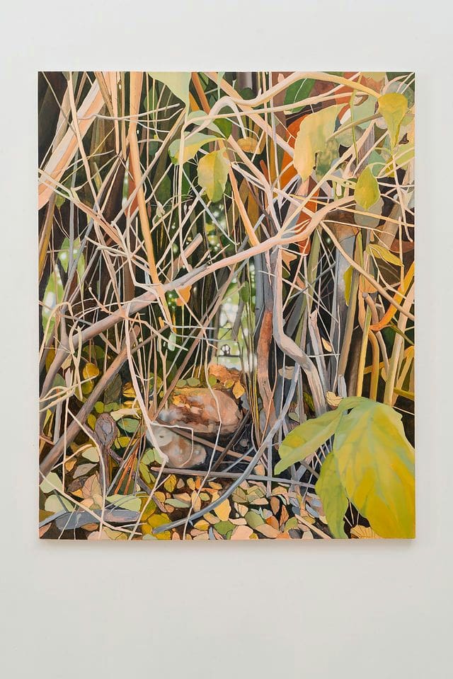 Thicket with a Green Leaf