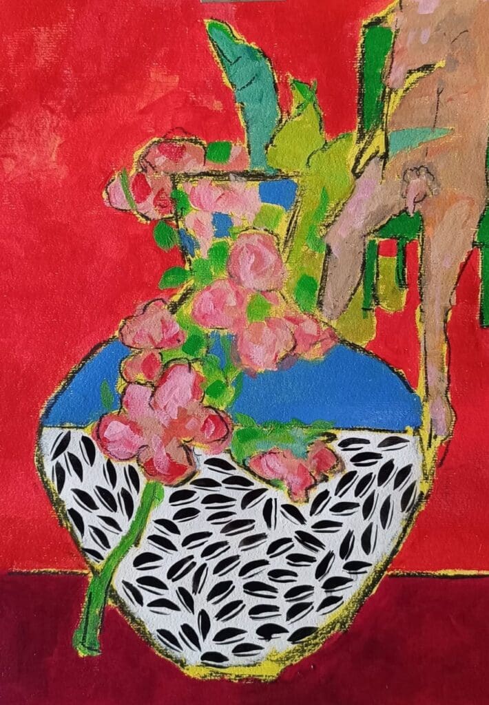 Body with a jug and seeds
